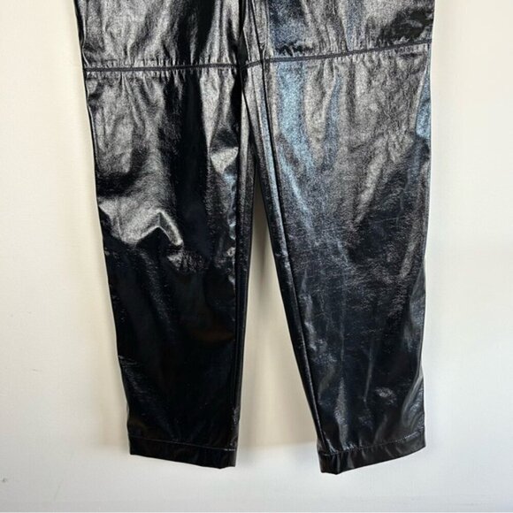 Wilfred Aritzia funk pant High-rise, glossy vinyl black pants size 8 - Picture 7 of 9